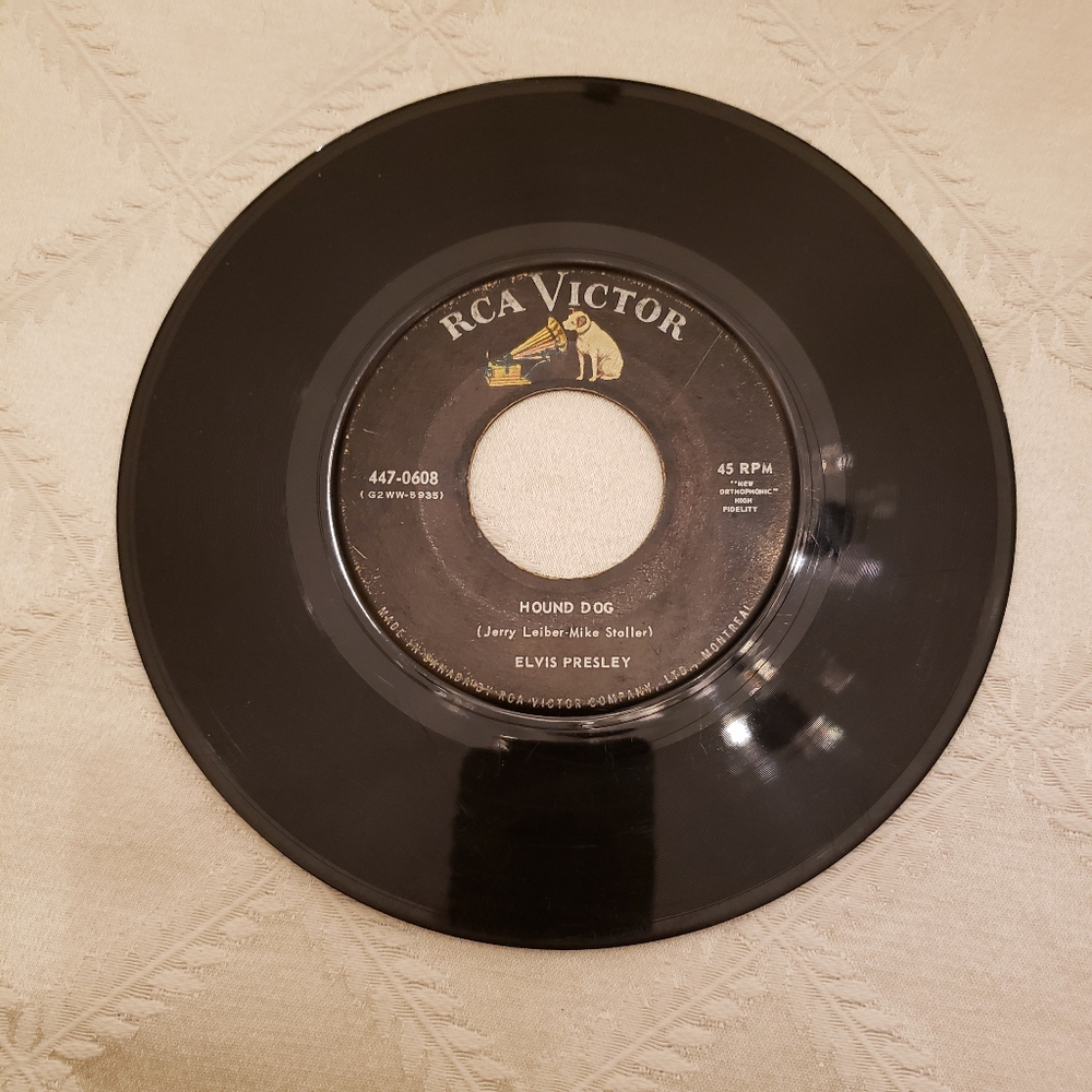 Elvis Presley 45 rpm vinyl record.